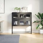 vidaXL Buffet noir 100 5x39x107 cm acier laminé à froid