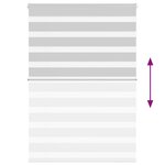 vidaXL Store zèbre gris clair largeur du tissu 95 9 cm polyester