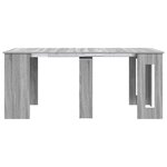 vidaXL Table à dîner 180 x 85 x 75 cm Bois d'ingénierie Sonoma gris