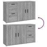 vidaXL Buffet Sonoma gris 100x33x59 5 cm Bois d'ingénierie