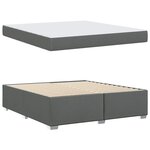 vidaXL Cadre de lit avec matelas Gris foncé 180 x 200 cm tissu