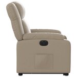 vidaXL Fauteuil inclinable électrique cappuccino similicuir