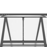 vidaXL Serre avec cadre de base anthracite 224x169x195 cm aluminium
