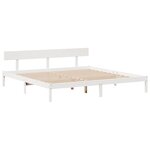 vidaXL Cadre de lit sans matelas blanc 180x200 cm bois massif de pin