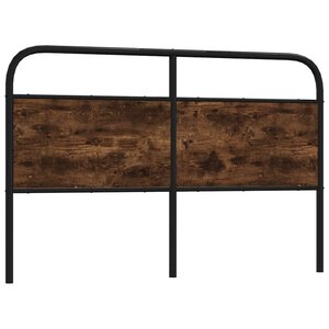 vidaXL Tête de lit chêne fumé 160 cm acier et bois d'ingénierie