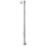 vidaXL Douche de jardin avec base gris 220 cm Acier inoxydable