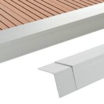 vidaXL Cornière de terrasse 5 Pièces Aluminium 170 cm Argenté
