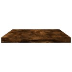 vidaXL Étagères murales 4 Pièces chêne fumé 40x20x1 5cm bois d'ingénierie