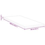 vidaXL Coussins de Matelas Blanc 90 x 200 cm Mousse PU