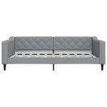 vidaXL Lit de jour avec lit gigogne gris clair 100x190 cm tissu