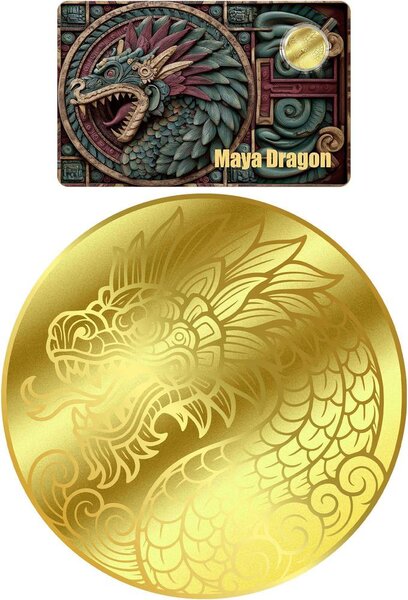 Monnaie MAYA DRAGON 1/200 Oz Or 30$ Liberia 2026 (PRÉCOMMANDE)