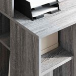 vidaXL Bureau avec rangement Sonoma gris 90 x 48 x 101 5 cm