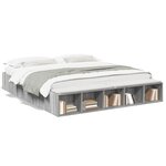 vidaXL Cadre de lit sonoma gris 200x200 cm bois d'ingénierie