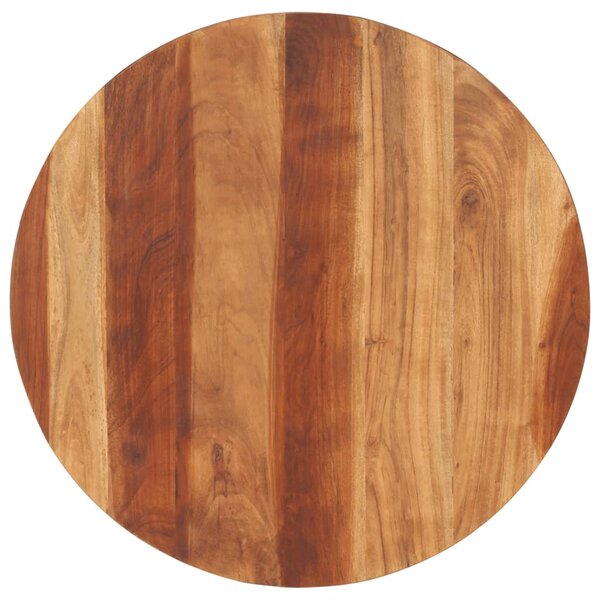 vidaXL Dessus de table bois massif d'acacia rond 15-16 mm 70 cm