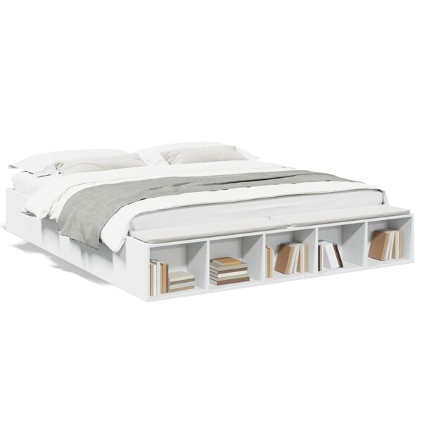 vidaXL Cadre de lit sans matelas blanc 180x200 cm