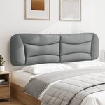 vidaXL Coussin de tête de lit Hvar gris clair 183 cm tissu