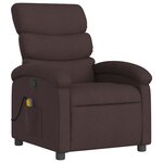 vidaXL Fauteuil de massage inclinable Marron foncé Tissu
