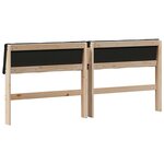 vidaXL Tête de lit capitonnée Noir 200 cm Pin massif