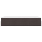 vidaXL Cadre de lit avec matelas Marron foncé 90 x 200 cm tissu
