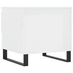 vidaXL Table basse blanc brillant 50x46x50 cm bois d’ingénierie
