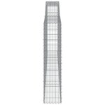 vidaXL Paniers à gabions arqués 3 Pièces 400x30x140/160 cm Fer galvanisé