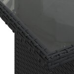 vidaXL Salon de jardin 7 Pièces avec coussins noir résine tressée