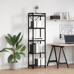 vidaXL Étagère Chêne noir 40 x 30 x 155 cm Bois d'ingénierie