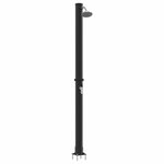 vidaXL Douche solaire extérieure Noir 217 cm PVC et Aluminium