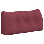 vidaXL Coussin de Dos Bordeaux 100 x 24 x 50 cm tissu