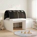 vidaXL Lit avec Tunnel 4 Pièces Chêne Artisanal et Noir Bois d'ingénierie
