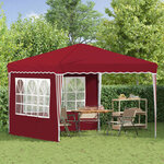 vidaXL Tente de fête pop-up 288 x 288 x 245 cm Bordeaux Tissu Oxford