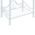 vidaXL Tables de chevet 2 Pièces Acier et verre trempé 45x30 5x60cm Blanc