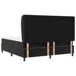 vidaXL Lit à ressorts avec matelas Noir 200 x 180 cm Polyester