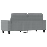 vidaXL Canapé à 2 places Gris clair 140 cm Tissu