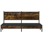 vidaXL Cadre de lit en métal sans matelas chêne fumé 183x213 cm