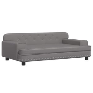 vidaXL Canapé pour enfants gris 90x53x30 cm similicuir