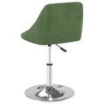 vidaXL Chaises pivotantes à manger lot de 2 Vert foncé Velours