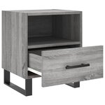 vidaXL Tables de chevet 2 Pièces sonoma gris 40x35x47 5 cm