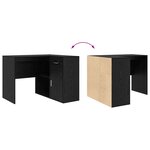 vidaXL Bureau d'angle en chêne noir 102x88x75 cm en bois d'ingénierie