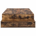 vidaXL Cadre de lit avec rangement Chêne fumé 226.5 x 90 x 31.5 cm