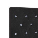 vidaXL Tête de lit en velours noir avec boutons en cristal  90 cm