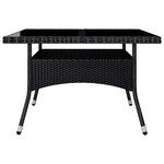 vidaXL Ensemble à manger de jardin 9 Pièces Résine tressée et acacia Noir