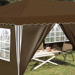 vidaXL Tente de fête pop-up 575 x 288 x 245 cm Taupe
