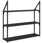 vidaXL Étagère Murale Chêne noir 80 x 21 x 78 5 cm Bois d'ingénierie