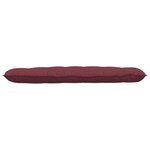 vidaXL Coussin de Dos Bordeaux 160 x 19 x 50 cm tissu