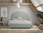 Lit Coffre Bouclé Vert Moon 140x200 cm