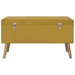 vidaXL Tabourets de rangement lot de 3 Jaune moutarde Velours