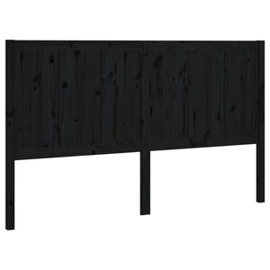 vidaXL Tête de lit Noir 205 5x4x100 cm Bois massif de pin