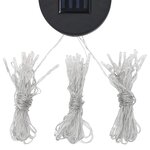 vidaXL Tonnelle et rideau et guirlande lumineuse LED 3x3 m Blanc crème
