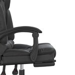 Fauteuil de massage inclinable de bureau informatique étude similicuir noir 02_0025415